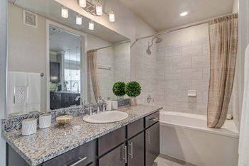 Renovated Bathrooms With Quartz Counters at Century Travesia, Texas, 78728